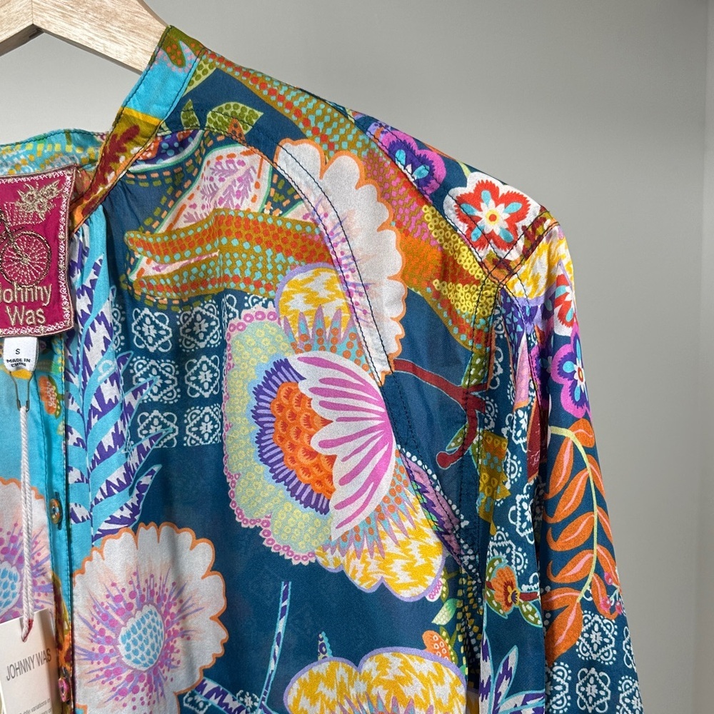 Johnny Was WILD KALANI BLOUSE silk women’s - Picture 9 of 11